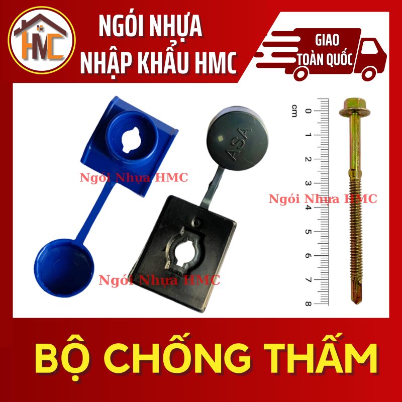 phụ kiện ngói nhựa HMC vít và nắp chụp