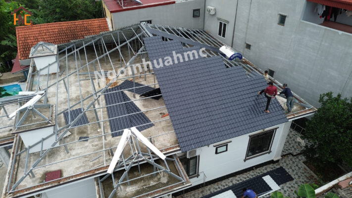 hướng dân thi công ngói nhựa