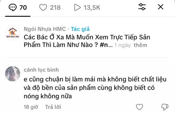 phản hồi của khách hàng