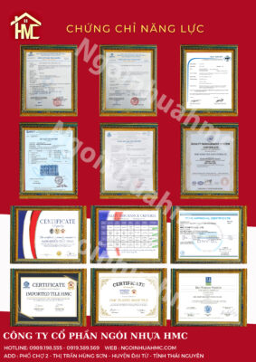 Chứng chỉ chất lượng công ty HMC