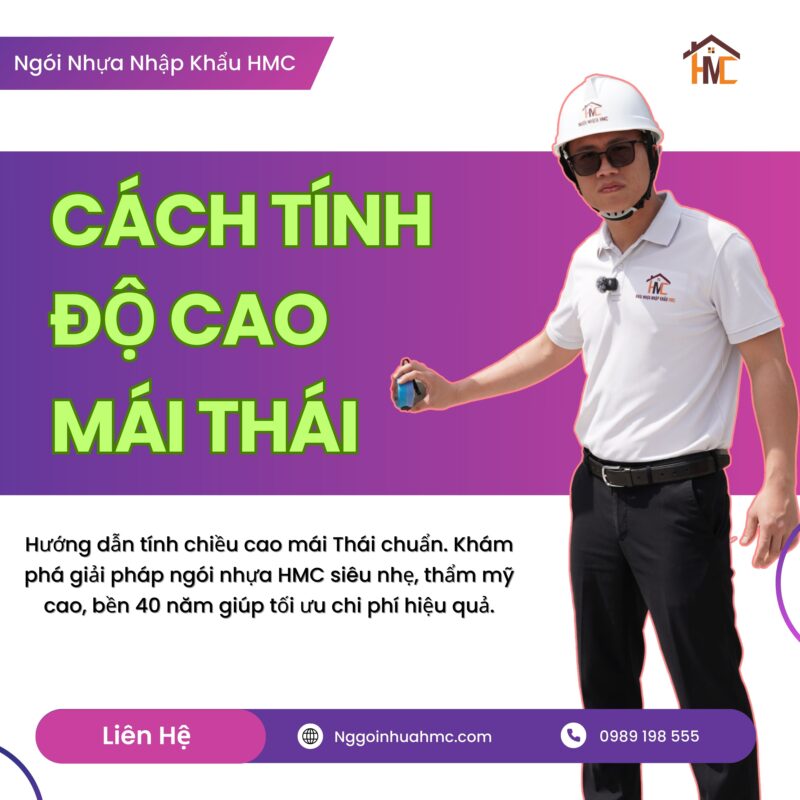 cách tính độ cao mái thái