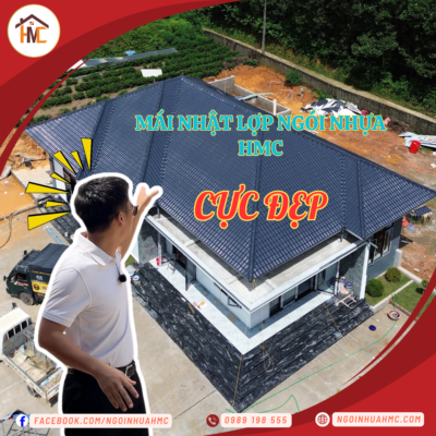 công trình mái nhật tại phú thọ sủ dụng ngói nhựa nhập khẩu HMC