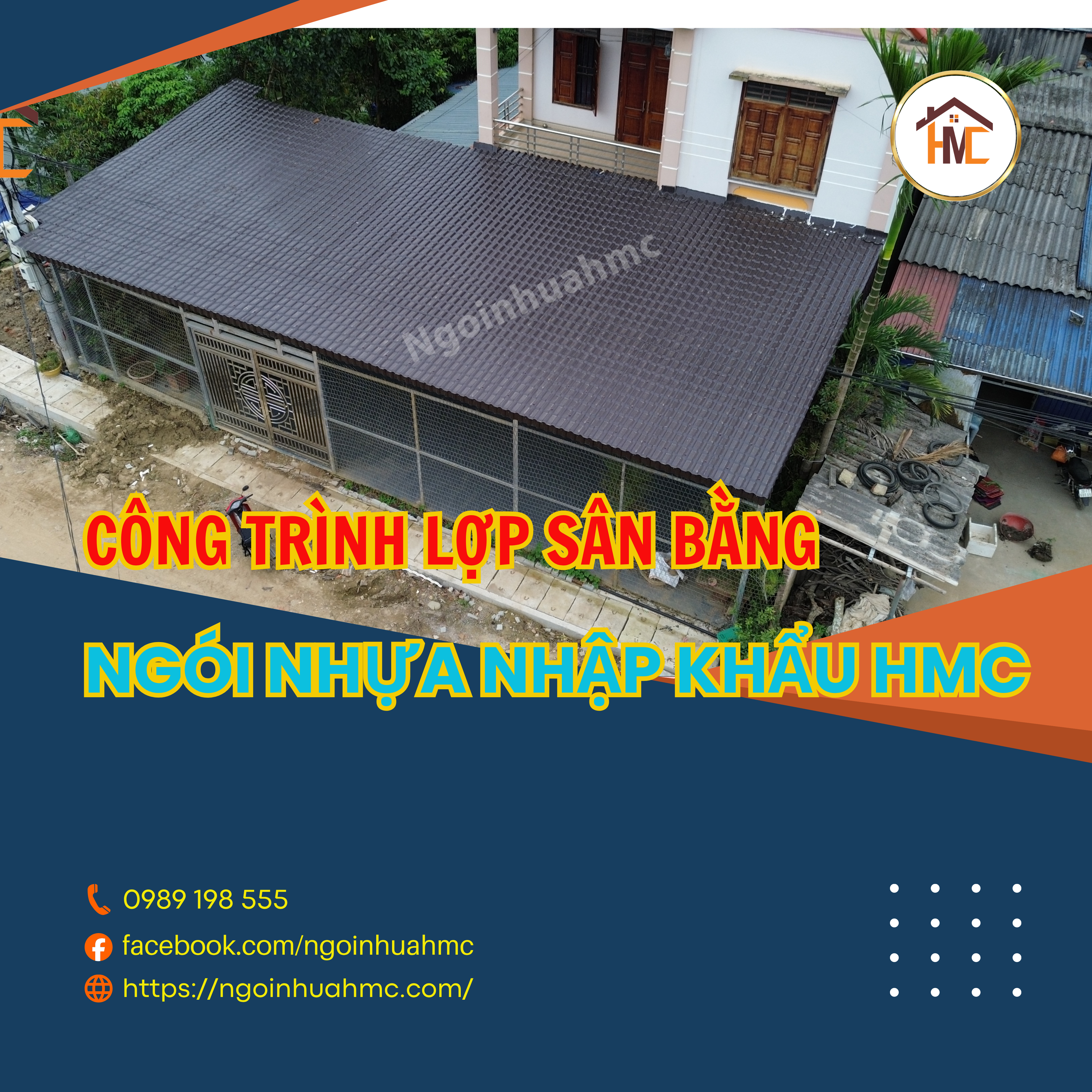 lợp sân bằng ngói nhựa nhập khẩu HMC