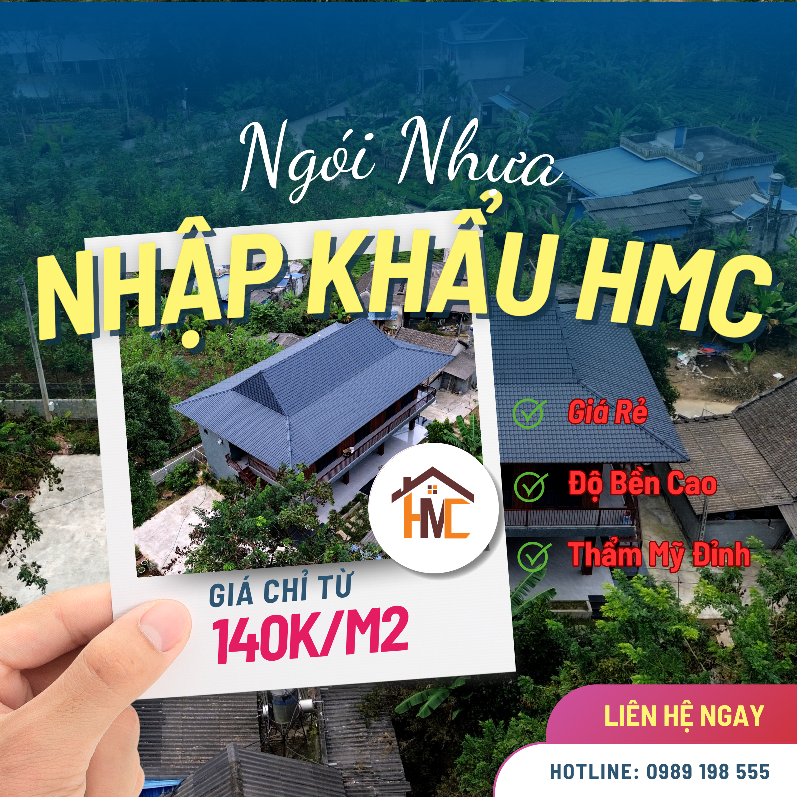 Ngói Nhựa HMC lời giải cho mái nhà Việt
