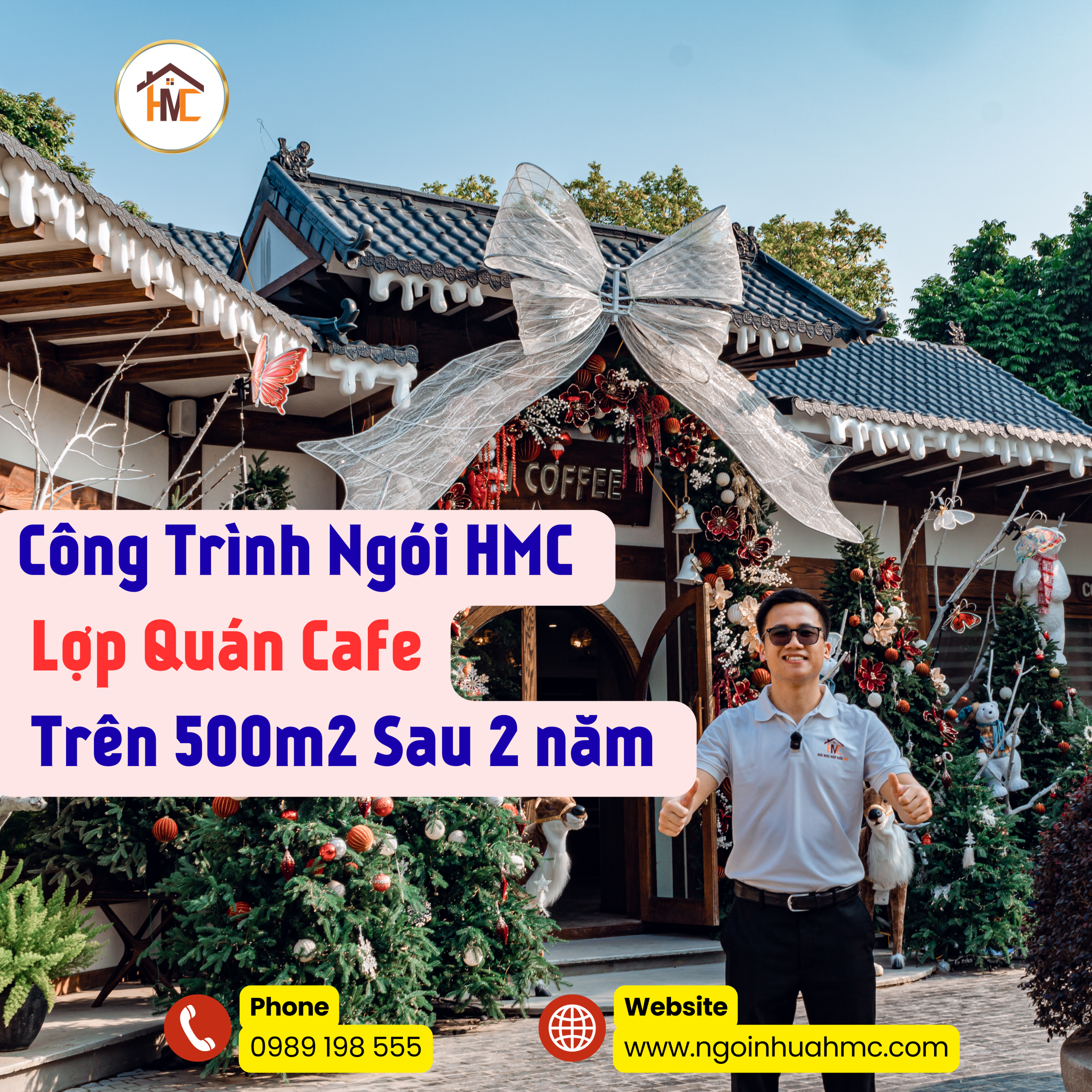 quán cafe lợp ngói nhựa HMC
